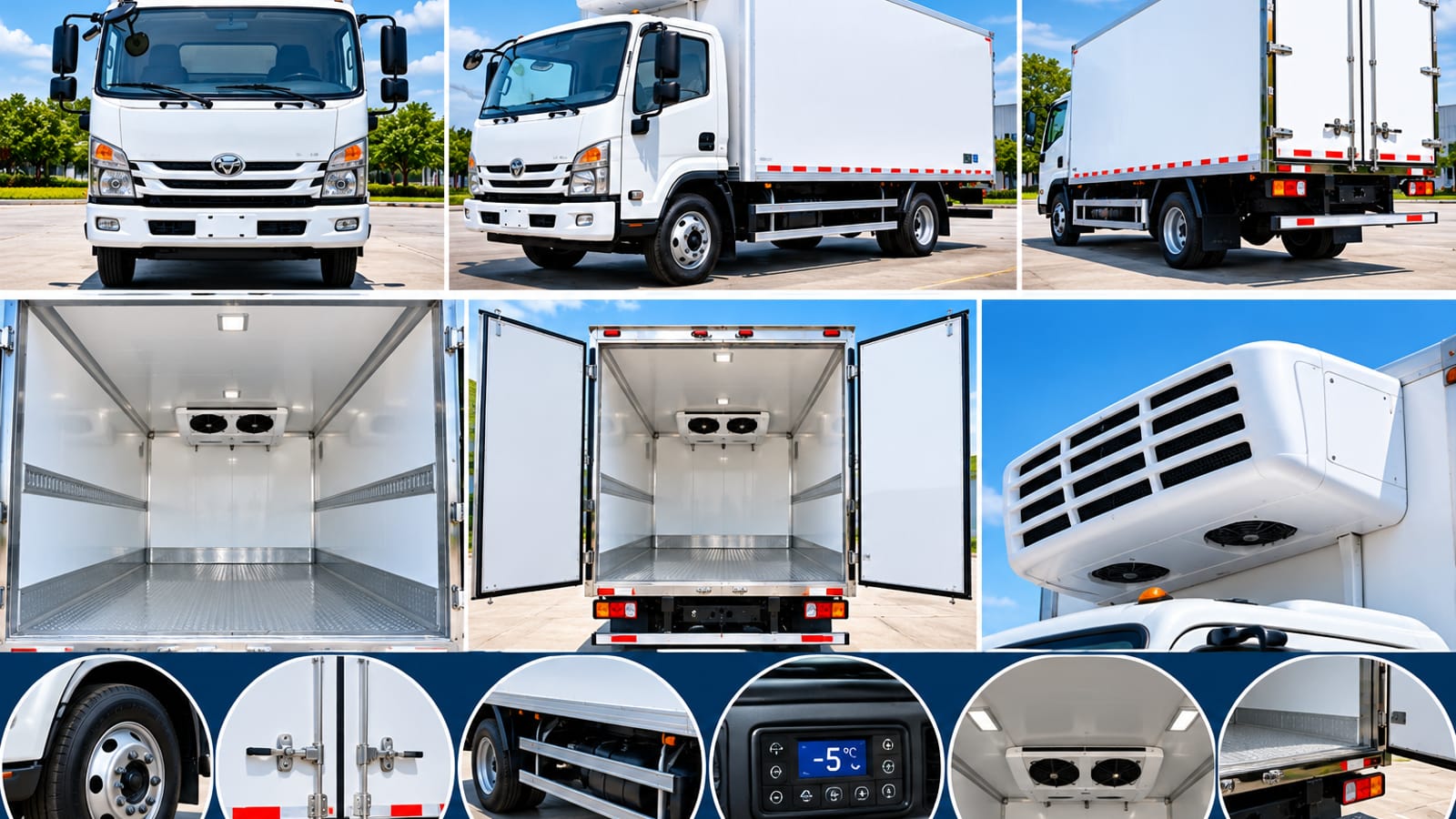 Electric refrigerated truck representing CryoChain’s vision for cleaner, more efficient food transportation in Ghana.